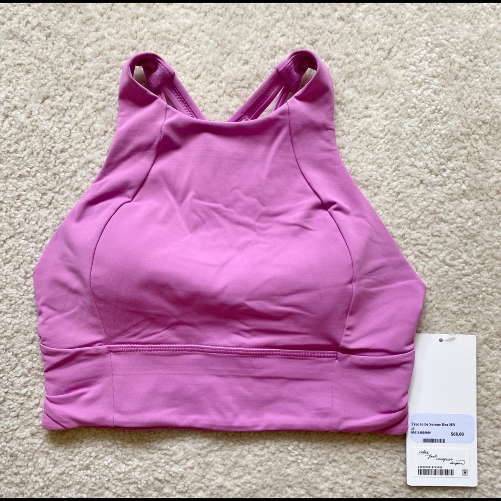 NWT Lululemon free to be serene long line bra 6